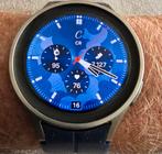 Samsung Galaxy watch5 pro in uitstekende staat met 5 bandjes, Sieraden, Tassen en Uiterlijk, Smartwatches, Blauw, GPS, Ophalen of Verzenden