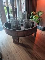 Unieke houten chakki tafel, Ophalen, Gebruikt