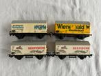 4x Fleischmann DB koelwagons 5041/5042/5046, Hobby en Vrije tijd, Modeltreinen | H0, Gebruikt, Gelijkstroom, Fleischmann, Wagon