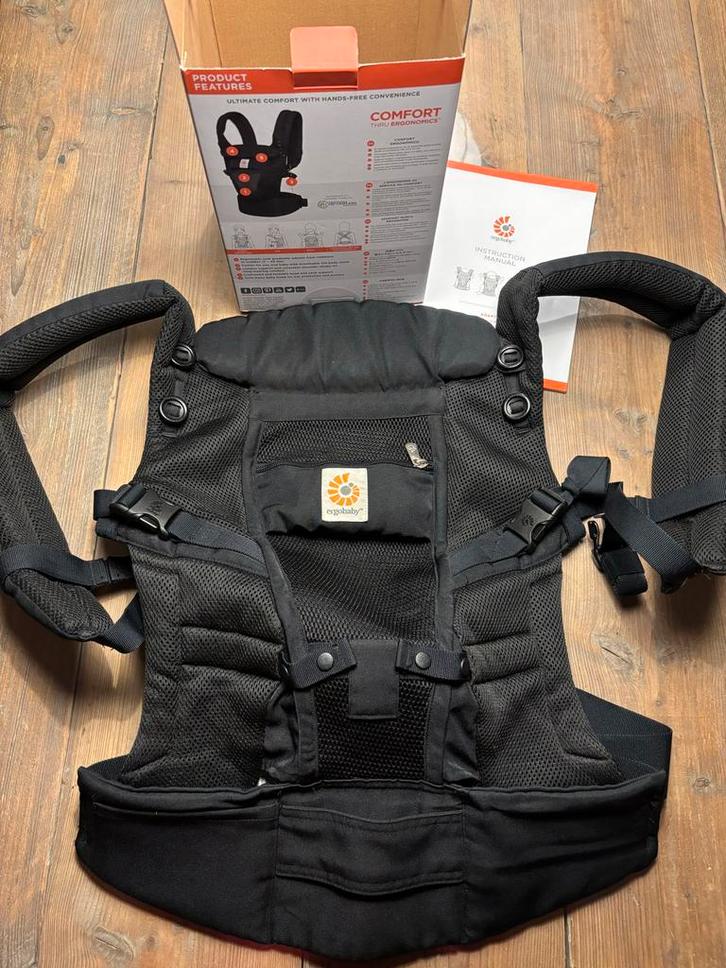 Ergobaby Adapt Soft Flex Mesh Draagzak - Onyx Black, Kinderen en Baby's, Babydragers en Draagdoeken, Zo goed als nieuw, Draagzak