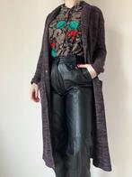 Lang gemêleerd ZARA vest, S/M. Jas kimono knit boho bohemian, Verzenden, Zara, Paars, Maat 36 (S)