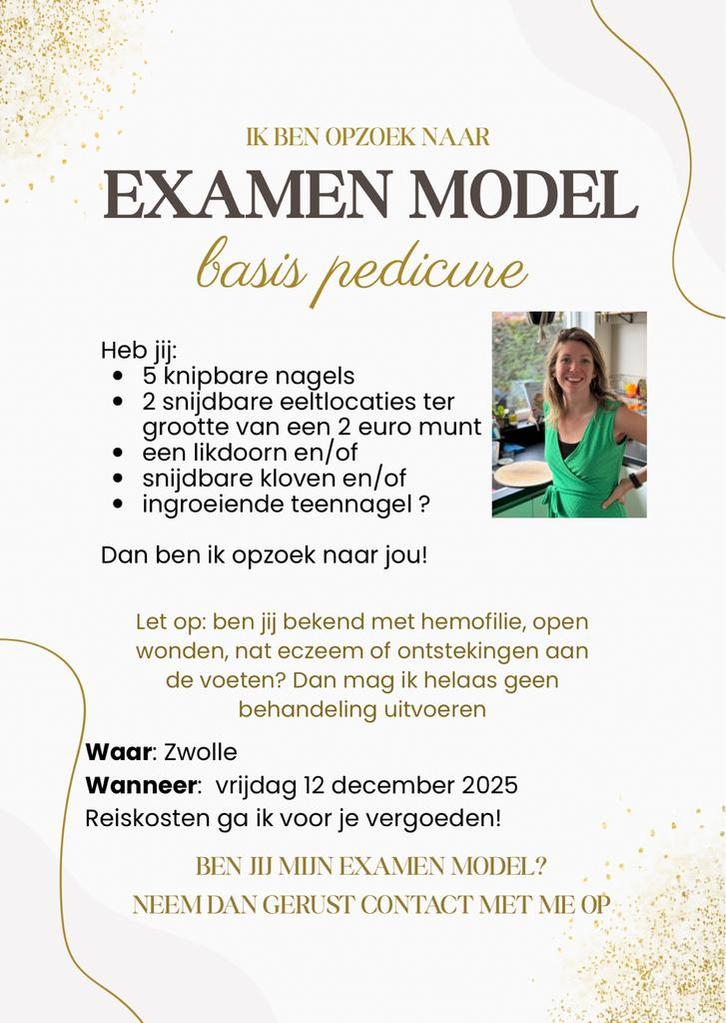 Examen model Pedicure, Vacatures, Vacatures | Modellen, MBO, Starter, Overige vormen, Overige uren