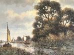 Hollandse School, zeilschepen op een vaart, Ophalen