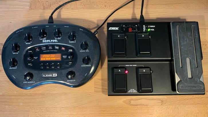 Line6 Bass Pod XT incl. FBV Express footcontroller, Muziek en Instrumenten, Effecten, Gebruikt, Chorus, Delay of Echo, Distortion, Overdrive of Fuzz