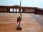 Vintage houten beeldje, reiger, Ophalen of Verzenden