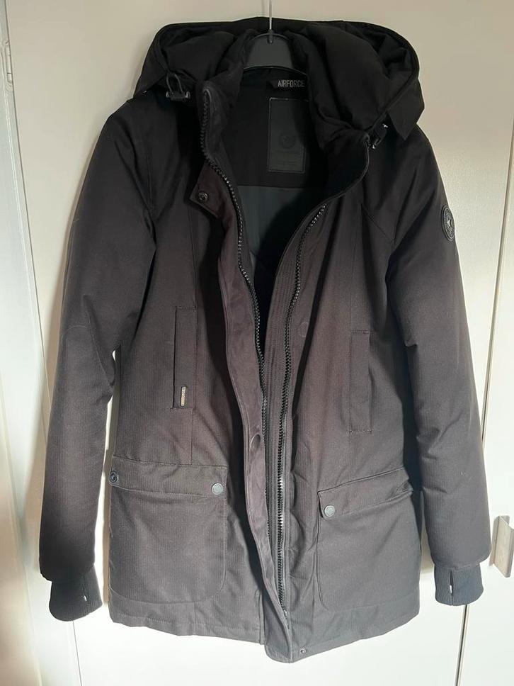 Airforce Parka Maat S - Goede Conditie!, Kleding | Dames, Jassen | Winter, Gedragen, Maat 36 (S), Zwart, Ophalen of Verzenden