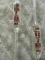 2 Glazen Pipetten - Laboratorium Glaswerk, Ophalen of Verzenden, Zo goed als nieuw, Overige typen