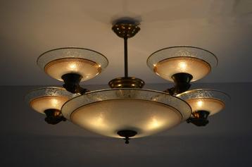 Kolossale Art-Deco, Art-Nouveau / Amsterdamse school lamp  beschikbaar voor biedingen