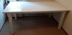 Witte eikenhouten tafel, Ophalen, Gebruikt, 75 cm of meer, Eikenhout