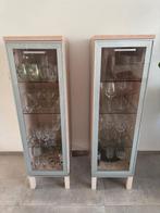 dressoir vitrine kastjes, Huis en Inrichting, Kasten | Dressoirs, Ophalen, Minder dan 50 cm, Gebruikt, Glas