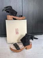 A.S 98 sandalen met kleine hak, A.S 98, Zwart, Zo goed als nieuw, Sandalen of Muiltjes
