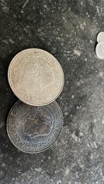 Zilver munt 10 gulden 1945 -1970 2 stuks, Postzegels en Munten, Zilver, Ophalen of Verzenden, 10 gulden