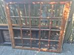 Eikenhouten raam met facetglas, Doe-het-zelf en Verbouw, Glas en Ramen, Ophalen, Gebruikt, 120 tot 160 cm, 120 tot 160 cm