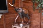 Grote houten Olifant, ZEER MOOI !! slurf hoogte 120cm., Ophalen