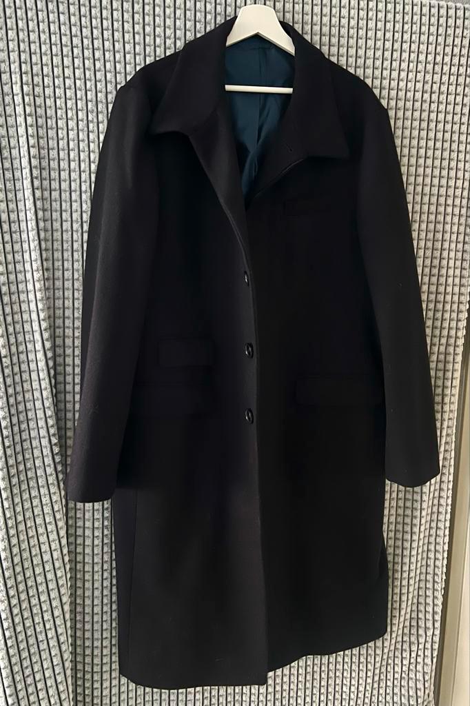 Esprit wollen jas, donkerblauw, maat 52, Kleding | Heren, Jassen | Winter, Zo goed als nieuw, Maat 52/54 (L), Blauw, Ophalen of Verzenden