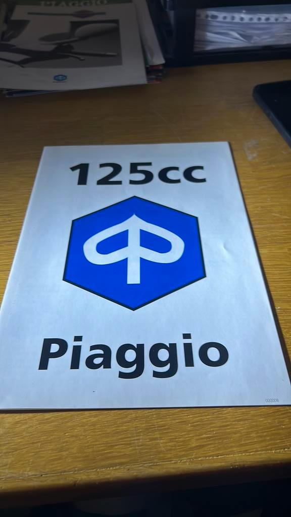Piaggio 125cc reclame boekje, Motoren, Tuning en Styling, Ophalen of Verzenden