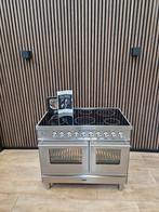 Luxe Rvs Boretti Fornuis keramisch 100 cm (Gratis bezorgen), 5258sh, Keramisch, Ophalen of Verzenden, Zo goed als nieuw
