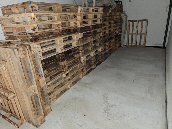 Te Koop: 38 Europallets (EPAL) 80x120 cm – Kwaliteit A+B, Doe-het-zelf en Verbouw, Hout en Planken, Zo goed als nieuw, Pallet