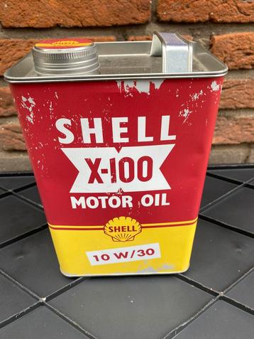 Shell X-100 motor oil NIEUW jerrycan bewaarblik decoratie beschikbaar voor biedingen