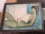 Litho van Nico Vrielink: The sun bather, #162/350, Antiek en Kunst, Ophalen