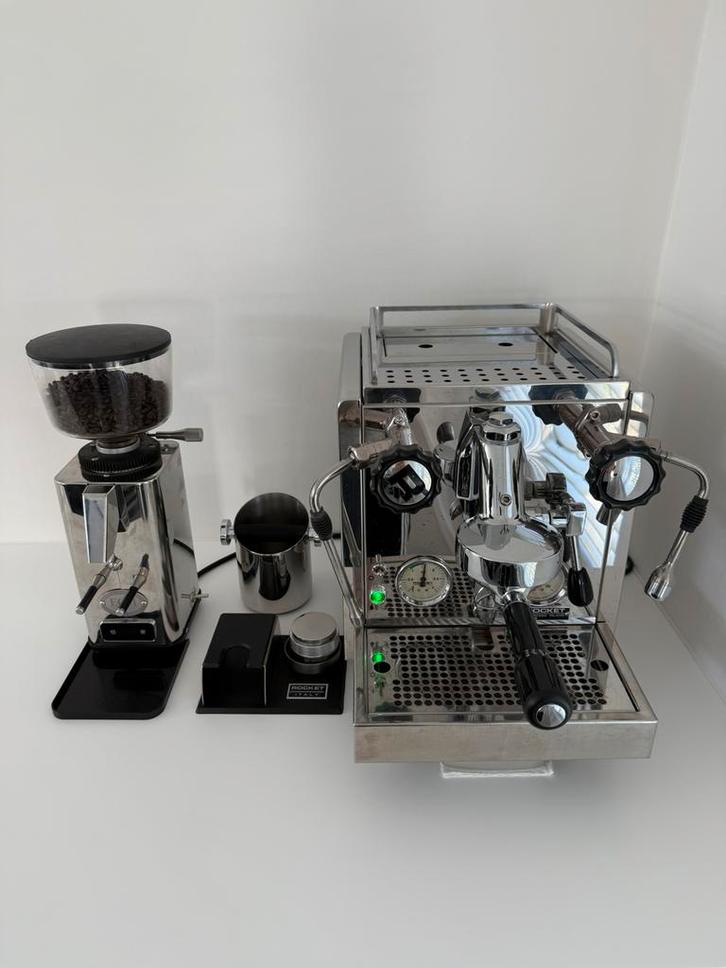 SET incl accessoires: Rocket R58, ECM S64 Automatic grinder, Witgoed en Apparatuur, Koffiezetapparaten, Zo goed als nieuw, Gemalen koffie