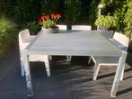 Aluminium tuintafel (Driade) met 6 Philippe Starck stoelen, Tuin en Terras, Tuinsets en Loungesets, Ophalen of Verzenden, Zo goed als nieuw