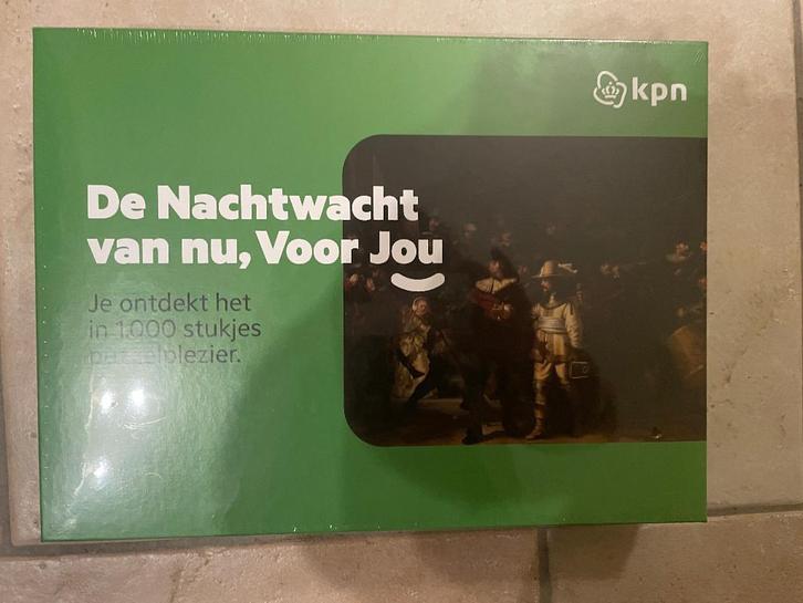 Puzzel, 'de Nachtwacht', 1000 stukjes, Hobby en Vrije tijd, Denksport en Puzzels, Nieuw, Legpuzzel, 500 t/m 1500 stukjes, Ophalen of Verzenden