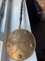 Antieke Koperen Beddepan met Houten Handvat, Ophalen