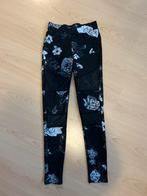 Zwarte sportbroek met bloemen - Maat S, Ophalen of Verzenden, Zo goed als nieuw, Zwart, Legging