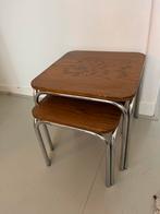 Mimiset vintage bijzettafeltjes, Huis en Inrichting, Minder dan 45 cm, Minder dan 55 cm, Gebruikt, Vierkant