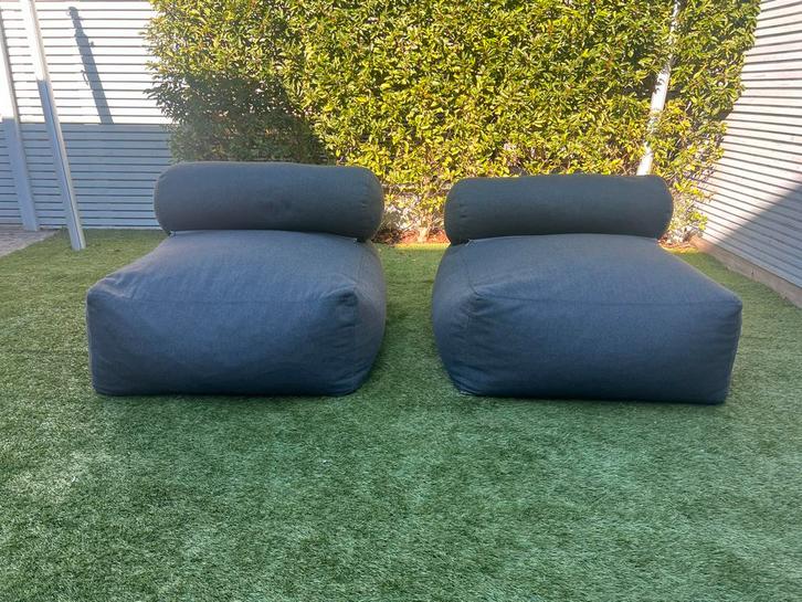 Fatboy Tsjonge Jonge Loungebank Set Donkergrijs, Tuin en Terras, Tuinsets en Loungesets, Gebruikt, Tuinset, Kunststof, 2 zitplaatsen