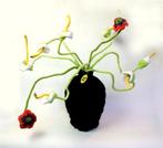 Design vaas met bloemen van Yvette Laduk, Antiek en Kunst, Ophalen