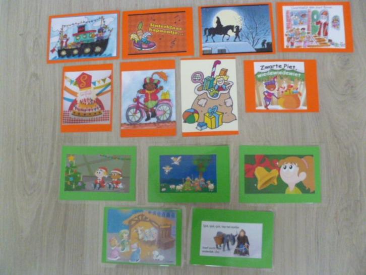 Liedjesdoos kaartjes voor Sint - en Kerst. Gelamineerd. Zgan, Diversen, Sinterklaas, Ophalen of Verzenden