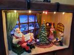 Kerst tafereel in koffer . Met beweging en verlichting, Diversen, Kerst, ., Ophalen of Verzenden, Zo goed als nieuw, .