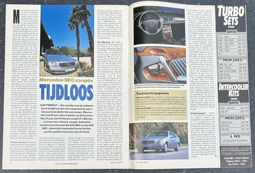 Mercedes 500 SEC - 600 SEC ( W140 - C140 ) in Autovisie 1992, Boeken, Auto's | Folders en Tijdschriften, Gelezen, Mercedes, Ophalen of Verzenden