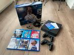 Nette PlayStation 4 Slim 1TB incl. controllers/games, Met 2 controllers, Zo goed als nieuw, 1 TB, Ophalen