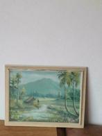 Schilderij Indonesie ongesigneerd op board, Antiek en Kunst, Ophalen