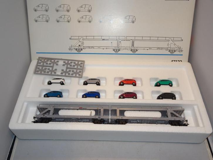 Marklin dubbele autotransportwagon 47122 nieuw in OVP (#880), Hobby en Vrije tijd, Modeltreinen | H0, Nieuw, Wagon, Wisselstroom