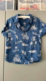 Hawaii shirt Besties blauw met krokodil en vogels, Ophalen of Verzenden, Zo goed als nieuw