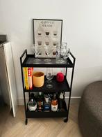 Bar cart / Drinks Trolley - Black, Huis en Inrichting, Ophalen, 50 tot 100 cm, Zo goed als nieuw, Metaal