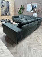 Velvet Velours XL Hoelbank - Groen - 300x300, Ophalen, GROTE Velvet Velours Hoekbank Groen Industrieel Plofbank, -, -