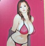 Sexy Pin Up Dame anime hentai Bikini Metalen Bord, Ophalen of Verzenden, Kuifje, Nieuw, Beeldje of Figuurtje