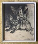 Mension  drie vosjes litho, Ophalen of Verzenden