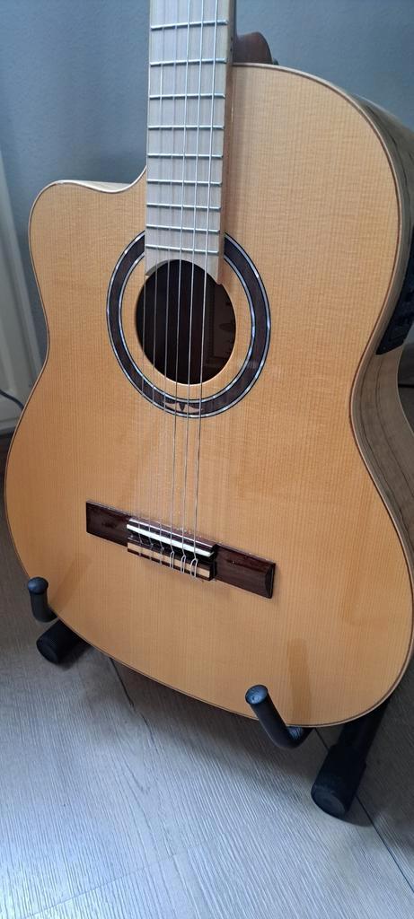 Ortega akoestische gitaar Linkshandig, +diverse bijbehoren, Muziek en Instrumenten, Snaarinstrumenten | Gitaren | Akoestisch, Zo goed als nieuw