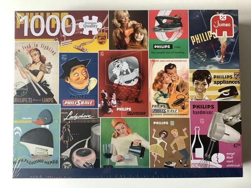 NIEUW puzzel 1000 Jumbo Nostalgisch Philips vintage GESEALE, Hobby en Vrije tijd, Denksport en Puzzels, Nieuw, Legpuzzel, 500 t/m 1500 stukjes