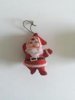 Vintage Kerst versiering kunststof geflokte dansende Kerstma, Diversen, Kerst, Ophalen of Verzenden, Zo goed als nieuw