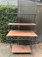 Smeedijzer en houten rek, Tuin en Terras, Ophalen, Gebruikt, Hout, Overige typen