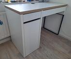 Wit antraciet bureau met lades en kast IKEA Micke, Ophalen, Zo goed als nieuw, Bureau