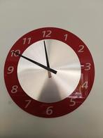 Klok met rode rand TimelessTimeDesign, Ophalen, Zo goed als nieuw, Wandklok