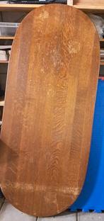 Massief eikenhouten tafelblad voor salontafel, Huis en Inrichting, Tafels | Sidetables, Ophalen, Eikenhout, 150 tot 200 cm, Ovaal